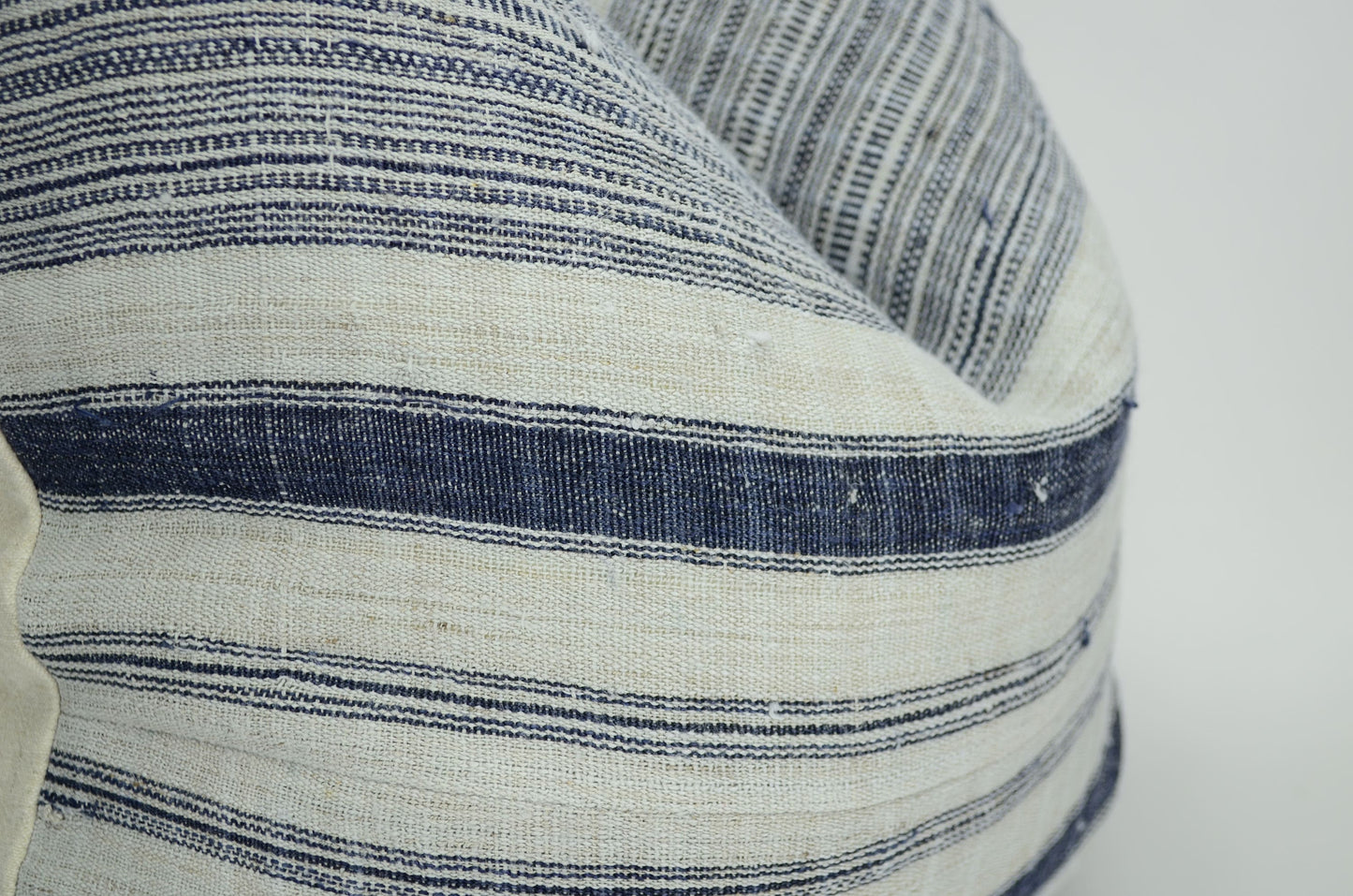 hmong pillow cover // striped woven cushion // hemp pillow cover // rustic pillow // indigo striped cushion