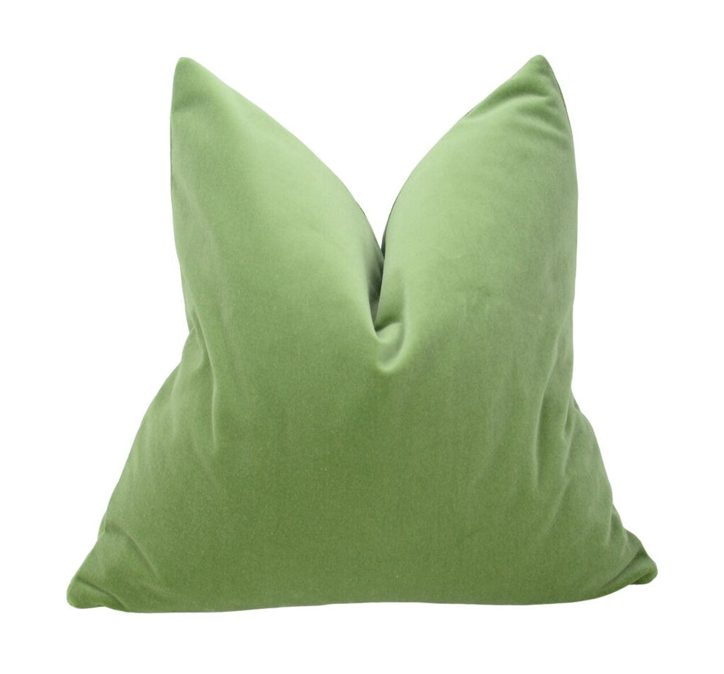 Velvet Pillow Cover, Velvet Cushion, Meadow Green