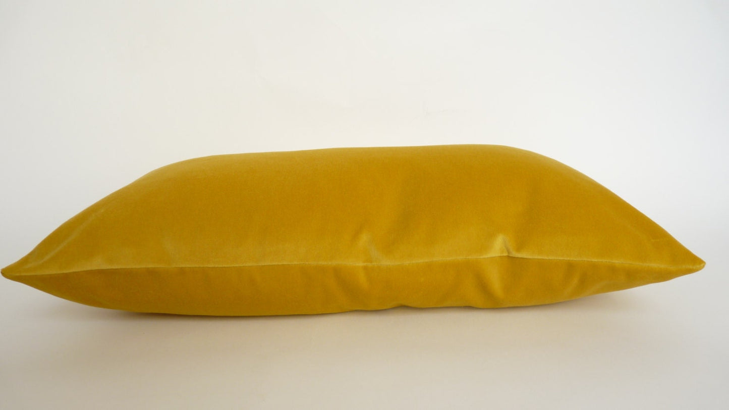 Yellow Velvet Pillow – Buttercup Yellow Velvet Cushion Case With