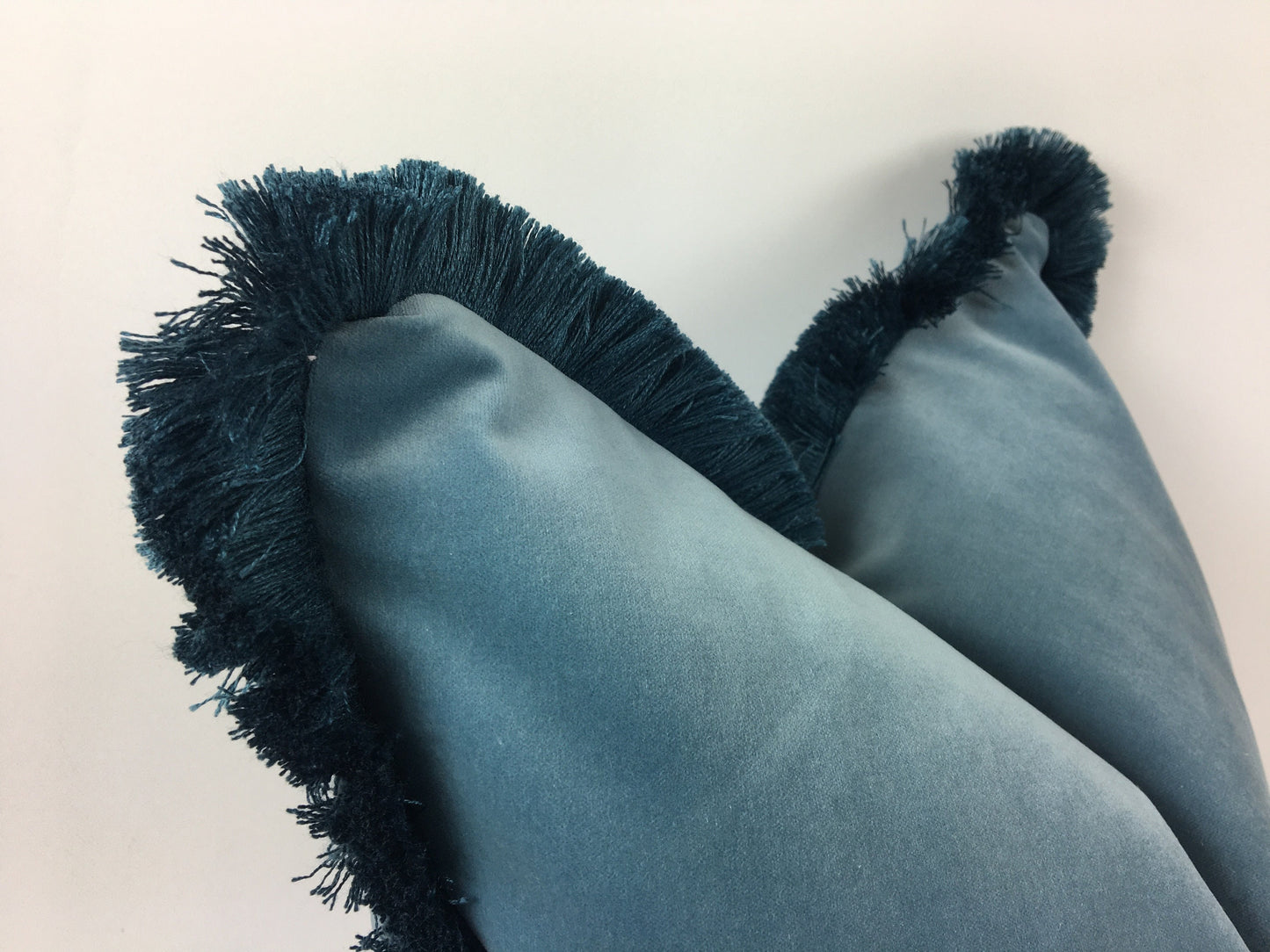 Long Lumbar - Blue Velvet Throw Cushion - Body Pillow