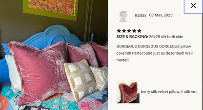 Velvet Pillow Cover, Silk Velvet Cushion, Berry Pink Velvet Fringe Cushion