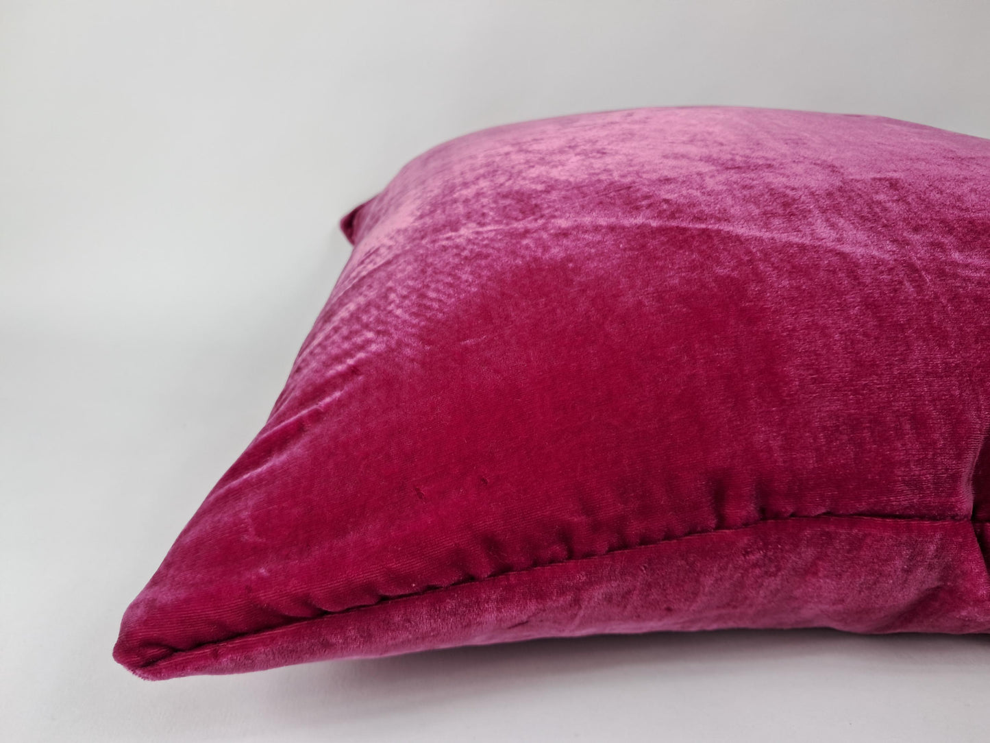Cerise Silk Velvet Throw Pillow Covers - Silk Fabric Cushion - Pink Home Decor