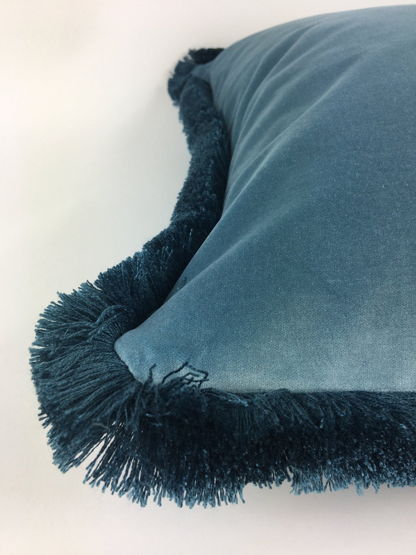 Long Lumbar - Blue Velvet Throw Cushion - Body Pillow
