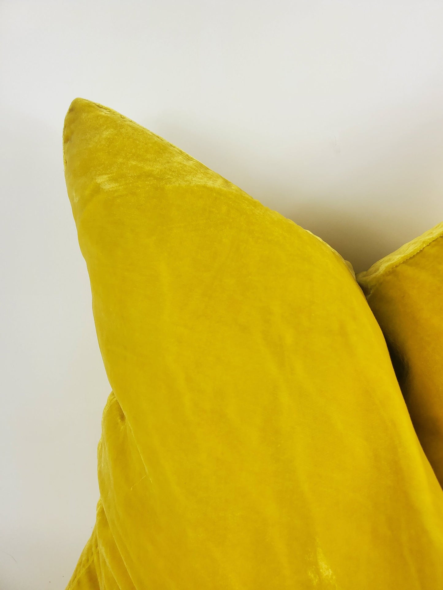 Yellow Silk Velvet Throw Pillow Covers - Yellow Cushion - Spring Home Decor