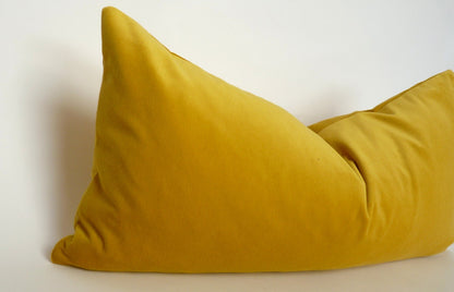 Yellow Velvet Pillow – Buttercup Yellow Velvet Cushion Case With