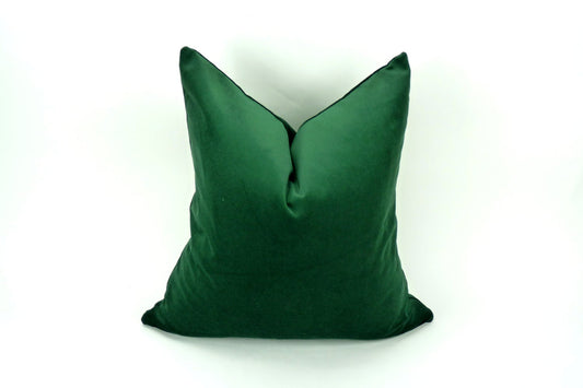 Forest Green Velvet Cushion – Luxury Green Pillow Cover With Cotton Velvet