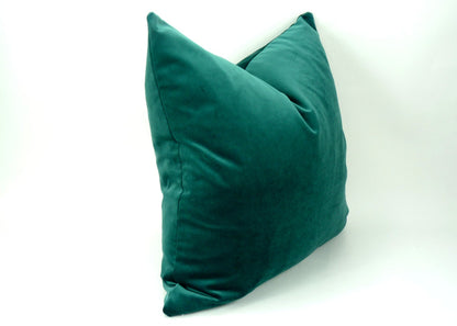 Teal Velvet Pillow - Green Teal Cushion With Cotton Velvet Cover, ed