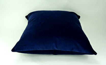 Midnight Blue Velvet Pillow - Luxury Navy Blue Velvet Cushion Cover,