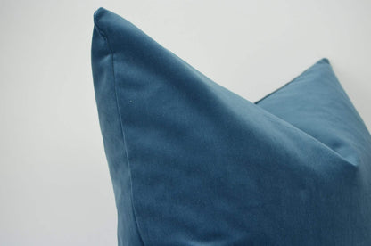 Slate Blue Velvet Pillow | Cotton Velvet Case