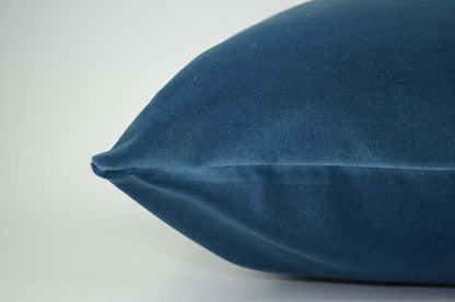 Slate Blue Velvet Pillow | Cotton Velvet Case