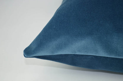 Slate Blue Velvet Pillow | Cotton Velvet Case