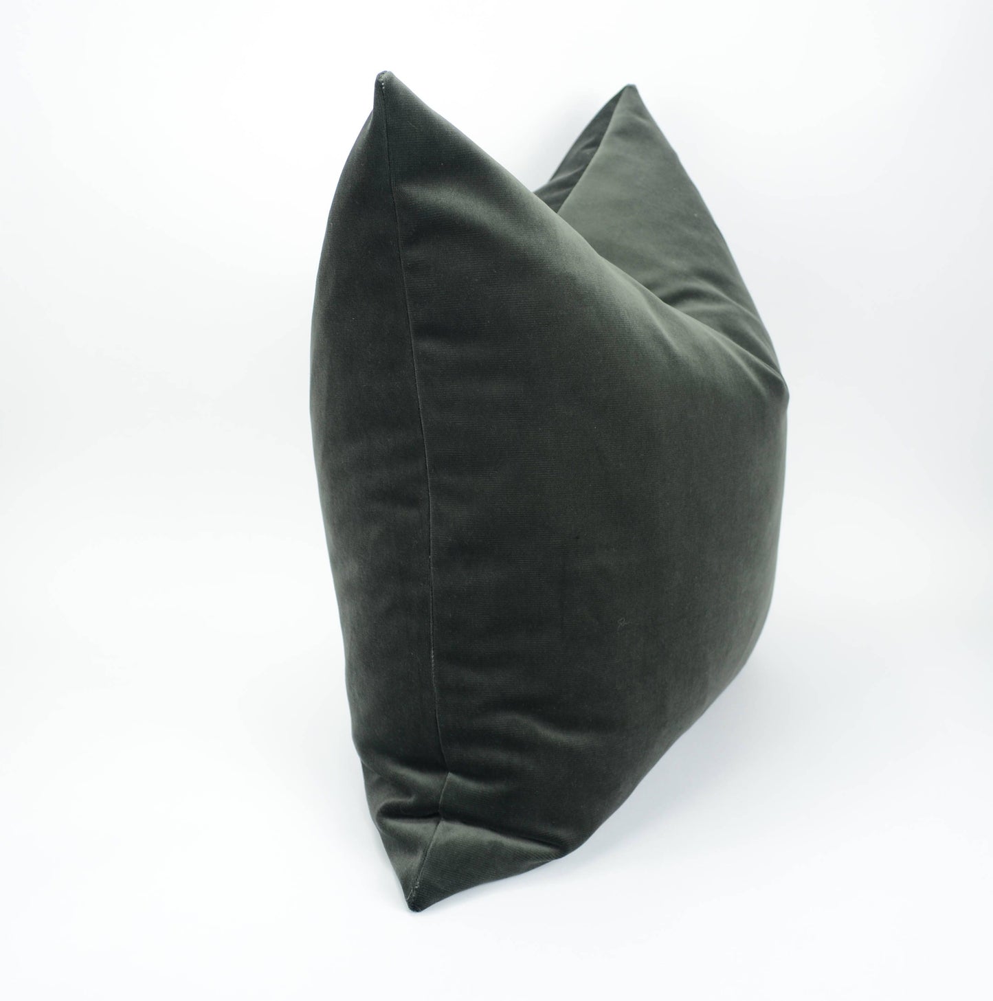 Charcoal Grey Velvet Pillow - Luxury Cotton Cushion Cover