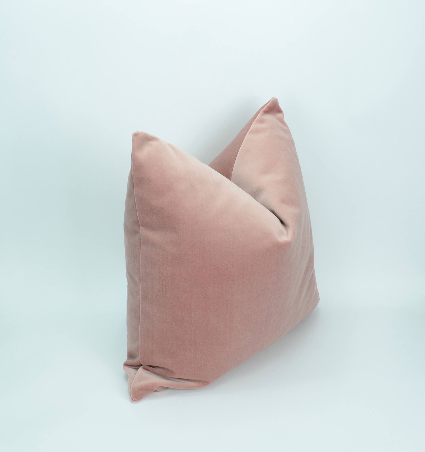 Dusty Pink Velvet Pillow – Luxury Soft Cushion Cover with Hidden Zipper