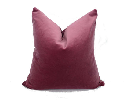 Mulberry velvet pillow case // mulberry velvet cushion // dark pink pillow cover // velvet pillow