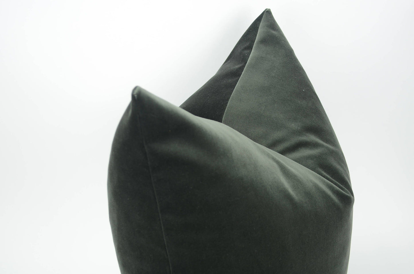 Charcoal Grey Velvet Pillow - Luxury Cotton Cushion Cover