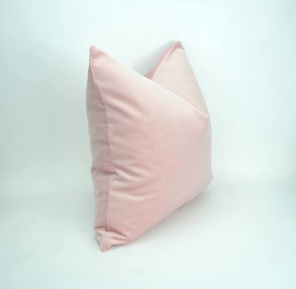 Blush Velvet Pillow - Luxury Pink Throw Pillow With Velvet Cushion Cover