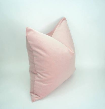 Blush Velvet Pillow - Luxury Pink Throw Pillow With Velvet Cushion Cover