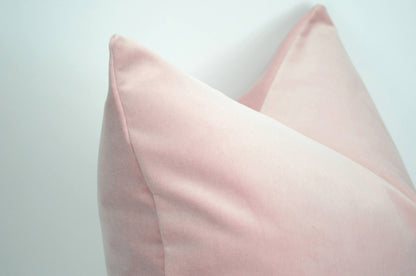 Blush Velvet Pillow - Luxury Pink Throw Pillow With Velvet Cushion Cover