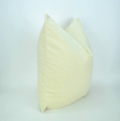 ivory velvet pillow case // cream velvet cushion case // ivory pillow // cream ivory decor