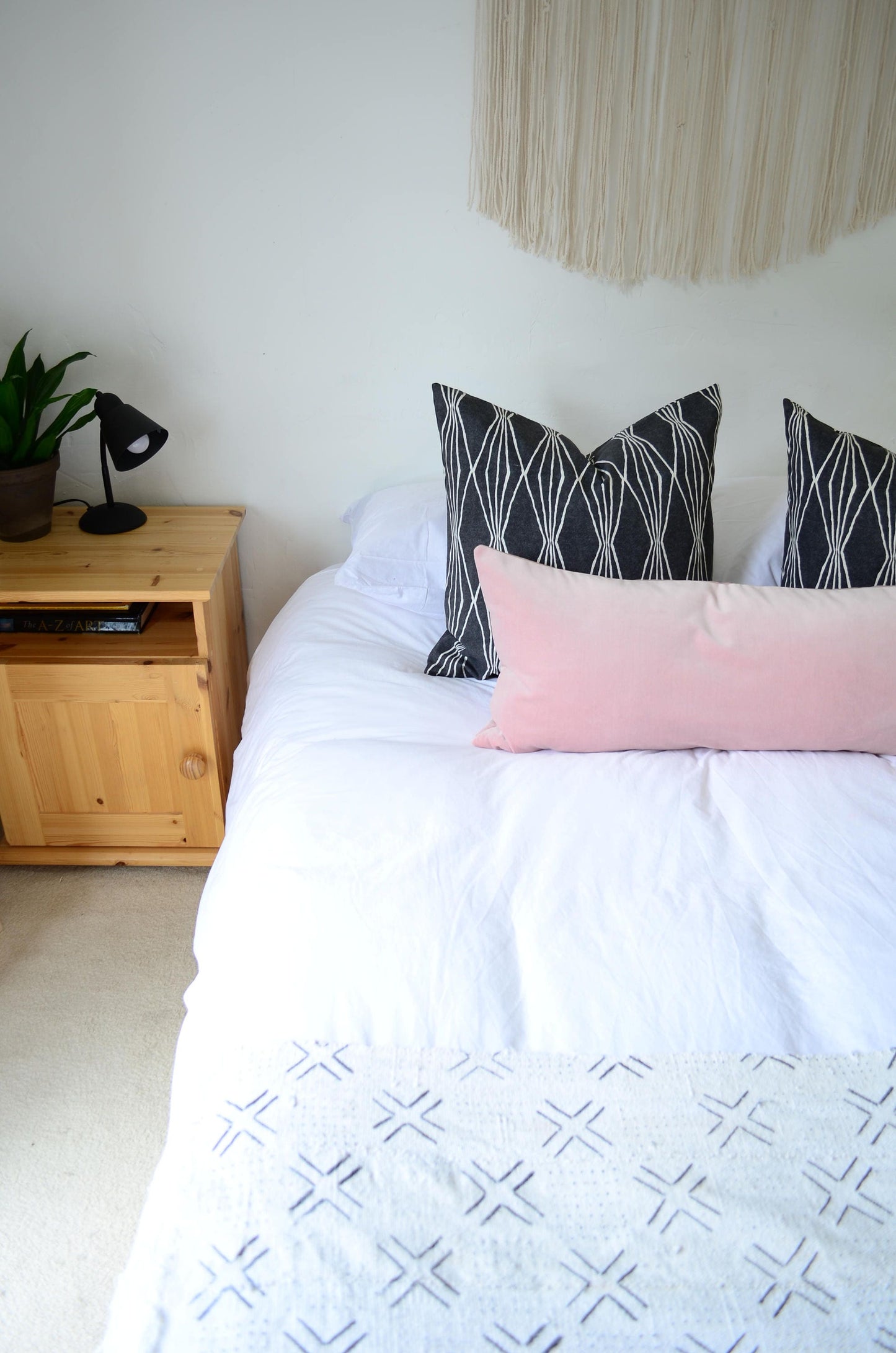 Blush Velvet Pillow Cover - Long Lumbar Decorative Velvet Cushion Cover