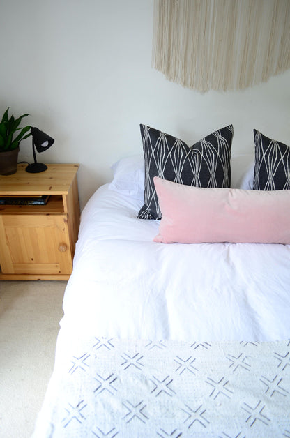 Blush Velvet Pillow Cover - Long Lumbar Decorative Velvet Cushion Cover