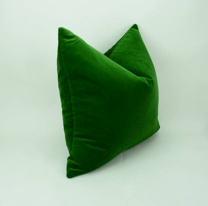 emerald green velvet pillow case // green velvet cushion // emerald green pillow