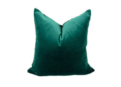 Teal Velvet Pillow - Green Teal Cushion With Cotton Velvet Cover, ed