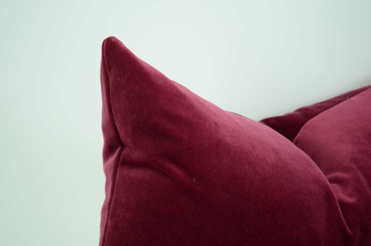 Velvet Pillow Case - Mulberry Velvet Cushion Dark Pink Plush Decorative Cover