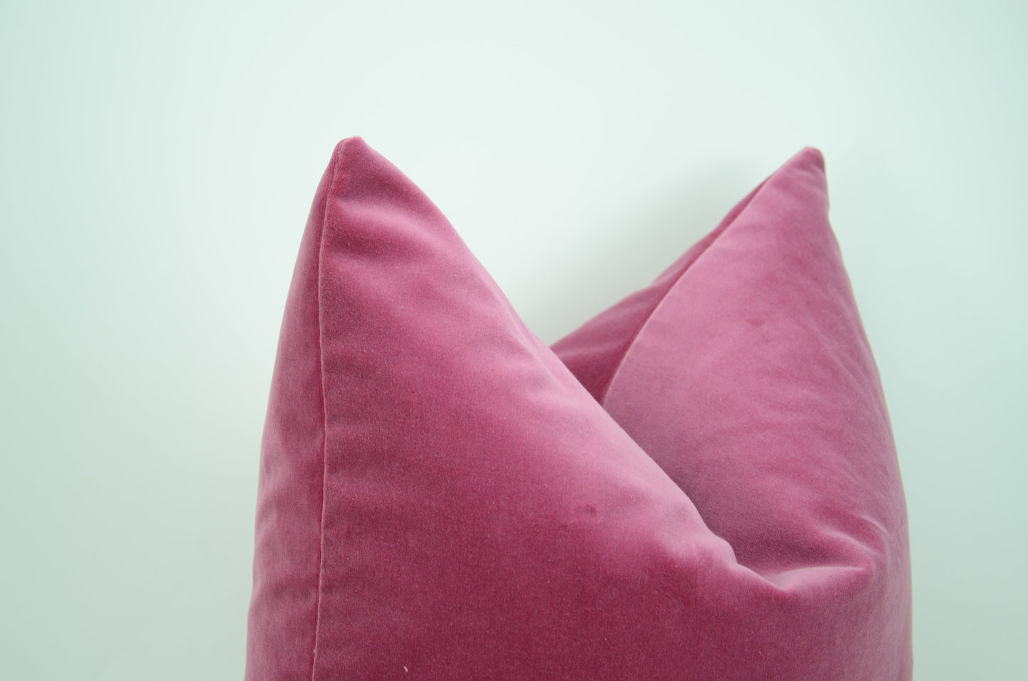 Pink Velvet Pillow - Rose Pink Cushion with Concealed Zipper | Luxury Velvet Cover