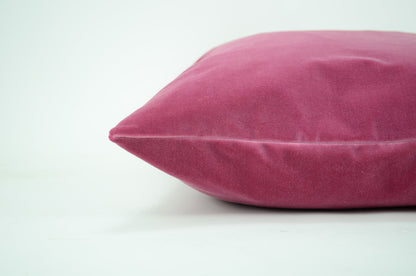 Pink Velvet Pillow - Rose Pink Cushion with Concealed Zipper | Luxury Velvet Cover