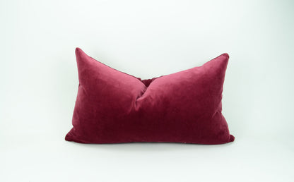 Velvet Pillow Case - Mulberry Velvet Cushion Dark Pink Plush Decorative Cover