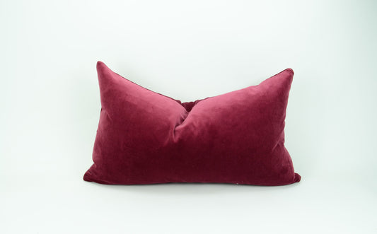 Velvet Pillow Case - Mulberry Velvet Cushion Dark Pink Plush Decorative Cover