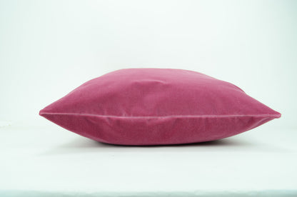 Pink Velvet Pillow - Rose Pink Cushion with Concealed Zipper | Luxury Velvet Cover