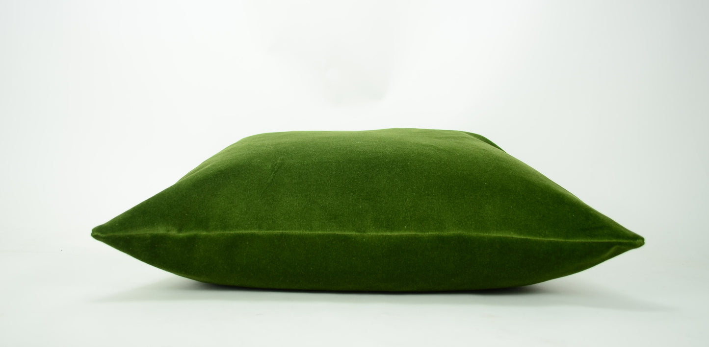 Green Velvet Pillow – Luxury Moss Green Cushion