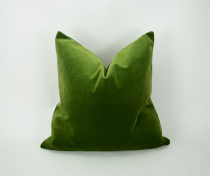 Green Velvet Pillow – Luxury Moss Green Cushion