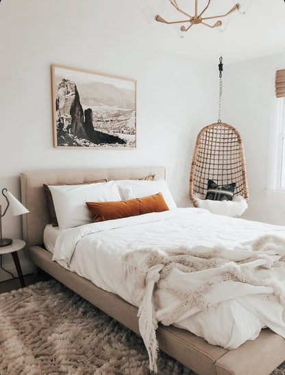 Long Lumbar Pillow - Rust Velvet Cushion Cover | Copper Velvet Decorative Cushion