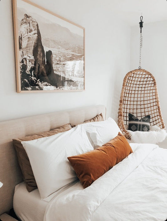 Long Lumbar Pillow - Rust Velvet Cushion Cover | Copper Velvet Decorative Cushion