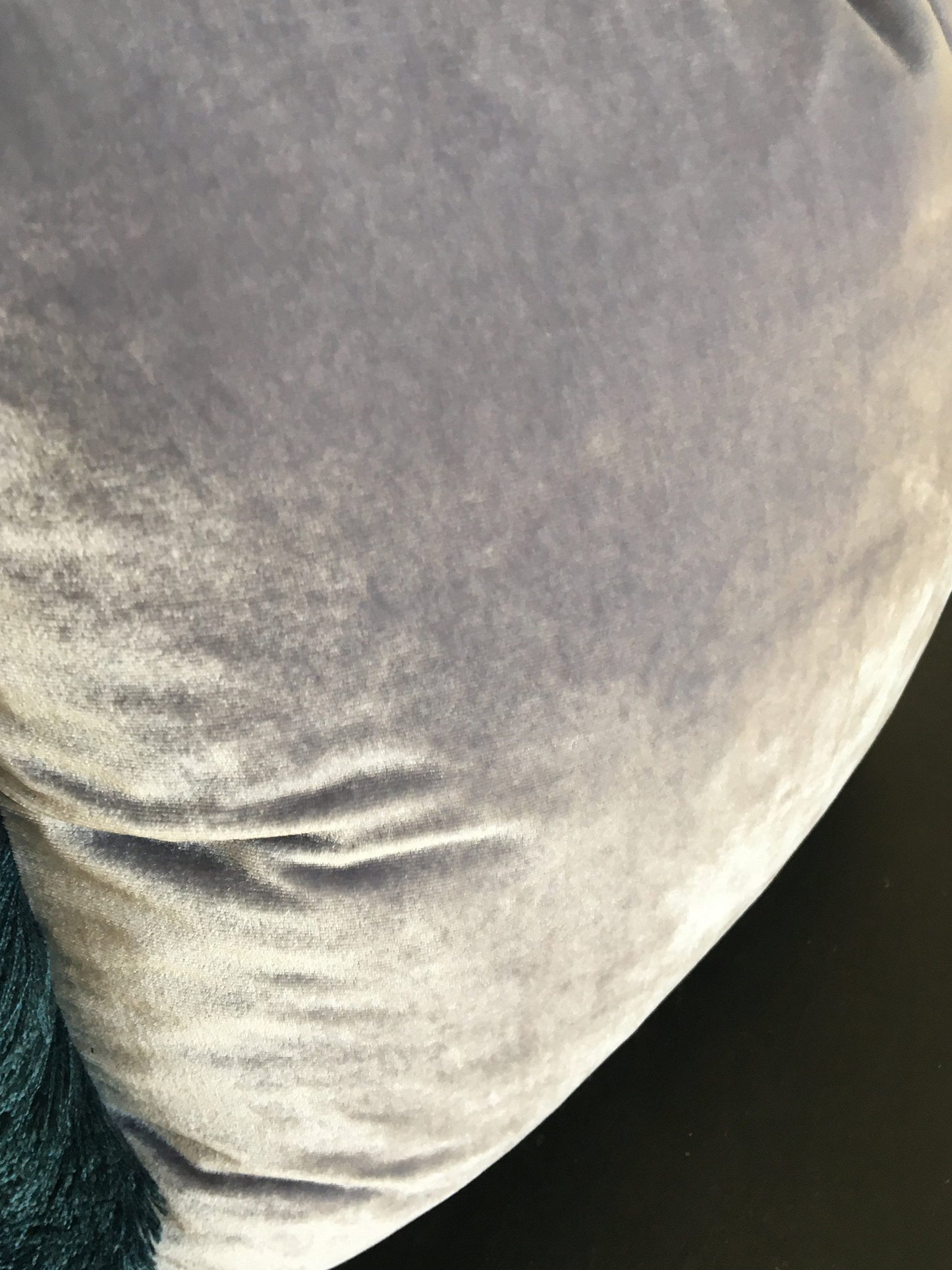 blue silk velvet pillow