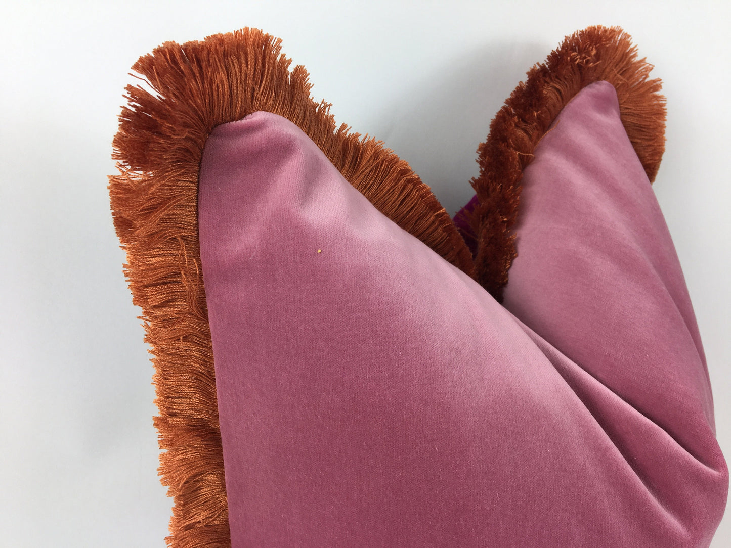 Rose Pink Velvet Throw Pillow - Pink Velvet Cushion Cover