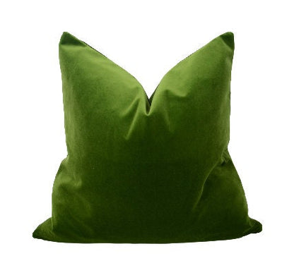 Green Velvet Pillow – Luxury Moss Green Cushion