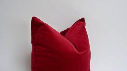 red velvet pillow. christmas velvet pillow, red velvet cushion