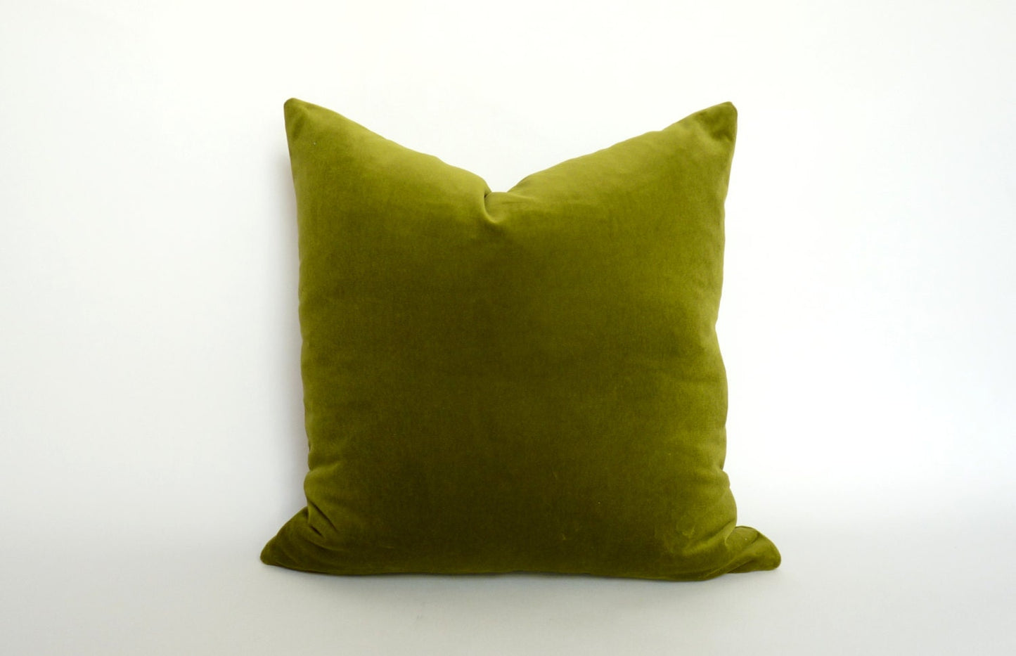 Olive Green Velvet Pillow | Heavy Weight Cotton Velvet Cushion Cover -