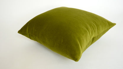Olive Green Velvet Pillow | Heavy Weight Cotton Velvet Cushion Cover -